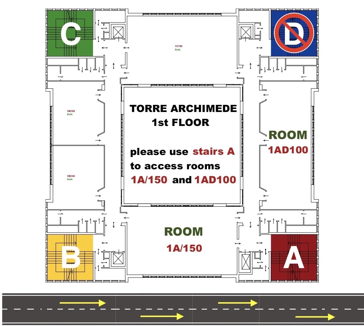 1st floor of Torre Archimede